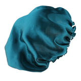 Silk Satin Night Sleep Cap Hair Care Beauty Bonnet Hat Head Cover Blue