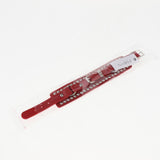 Max Punk Adjustable Leather Bracelet Wide Belt Cuff Bangle for Men Women Red