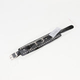 Max Punk Adjustable Leather Bracelet Wide Belt Cuff Bangle for Men Women Black