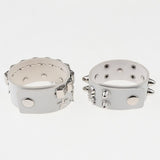 Max Layered Gothic Skull Punk Bracelet Rivet Leather Cuff Bangle Wristband White