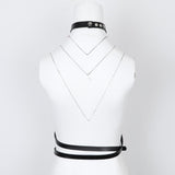 Max Womens PU Leather Harness Adjustable Waist Belt Gothic Body Harness Lingerie