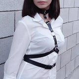 Max Womens PU Leather Harness Adjustable Waist Belt Gothic Body Harness Lingerie