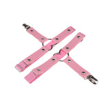 Max Womens Heart Decor Sexy Garters Adjustable Leg Strap Garters Suspenders Pink
