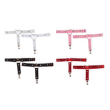 Max Womens Heart Decor Sexy Garters Adjustable Leg Strap Garters Suspenders Pink