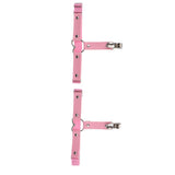 Max Womens Heart Decor Sexy Garters Adjustable Leg Strap Garters Suspenders Pink