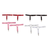 Max Womens Heart Decor Sexy Garters Adjustable Leg Strap Garters Suspenders Pink
