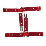 Max Womens Heart Decor Sexy Garters Adjustable Leg Strap Garters Suspenders Red