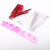 Max Womens Heart Decor Sexy Garters Adjustable Leg Strap Garters Suspenders Red