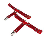 Max Womens Heart Decor Sexy Garters Adjustable Leg Strap Garters Suspenders Red