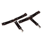 Max Womens Heart Decor Sexy Garters Adjustable Leg Strap Garters Suspenders Dark Coffee
