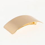 Automatic Metal French Barrette Large Hair Clip Pin Ponytail Holder Gold