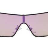 Vintage Anti-UV Square Mirrored Sunglasses Metal Glasses Eyewear Purple