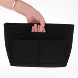 Max Felt Tote Handbag Purse Organizer Insert Divider Shaper Bag in Bag Black