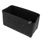 Max Felt Zippered Handbag Insert Purse Cosmetic Makeup Organizer Bag in Bag Deep Gray