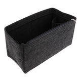 Max Felt Zippered Handbag Insert Purse Cosmetic Makeup Organizer Bag in Bag Deep Gray