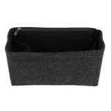 Max Felt Zippered Handbag Insert Purse Cosmetic Makeup Organizer Bag in Bag Deep Gray