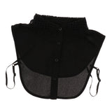 Max Fake Collar Embroidery Floral Detachable Half Blouse False Collar Bib Black