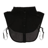 Max Fake Collar Embroidery Floral Detachable Half Blouse False Collar Bib Black