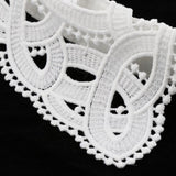 Women Half Shirt Fake Collar Hollow Lace Floral Detachable Necklace White