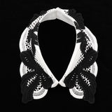 Women Bowknot Faux Collar Detachable Collar Decor Easy to Wear and Take off