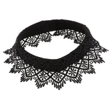 Womens Lace Fake Collar Detachable Half Shirt Blouse False Collar Black