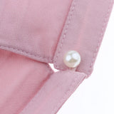 Women Fake Collar Removable False Blouse Crystal Diamonte Collar Pink