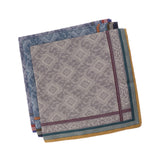 3pcs Classic Mens Plaid Handkerchiefs 100% Cotton Pocket Square Hanky