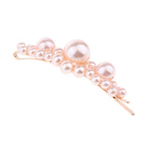 Max Vintage Beaded Pearls Floral Hair Clips Barrettes Accessories Champagne L