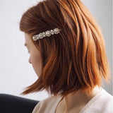 Max Vintage Beaded Pearls Floral Hair Clips Barrettes Accessories Champagne L