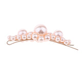 Max Vintage Beaded Pearls Floral Hair Clips Barrettes Accessories Champagne L