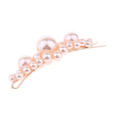 Max Vintage Beaded Pearls Floral Hair Clips Barrettes Accessories Champagne L