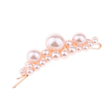 Max Vintage Beaded Pearls Floral Hair Clips Barrettes Accessories Champagne L