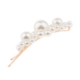 Vintage Beaded Pearls Floral Hair Clips Barrettes Accessories White L