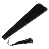 Max Retro Chinese Lace Folding Hand Held Dance Fan Wedding Party Fan Black