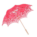 Max Handmade Lace Parasol Umbrella Wedding Bridal Red