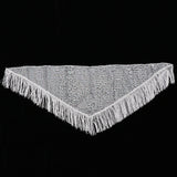 Max Belly Dance Hip Scarf Shining Triangle Tassel Hip Scarves Skirt White