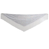 Max Belly Dance Hip Scarf Shining Triangle Tassel Hip Scarves Skirt White