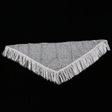 Max Belly Dance Hip Scarf Shining Triangle Tassel Hip Scarves Skirt White