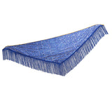 Max Belly Dance Hip Scarf Shining Triangle Tassel Hip Scarves Skirt Royal Blue