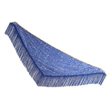 Max Belly Dance Hip Scarf Shining Triangle Tassel Hip Scarves Skirt Royal Blue
