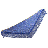 Max Belly Dance Hip Scarf Shining Triangle Tassel Hip Scarves Skirt Royal Blue