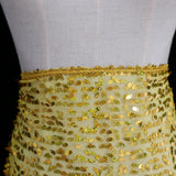 Max Belly Dance Hip Scarf Shining Triangle Tassel Hip Scarves Skirt Yellow