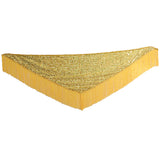 Max Belly Dance Hip Scarf Shining Triangle Tassel Hip Scarves Skirt Yellow