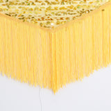 Max Belly Dance Hip Scarf Shining Triangle Tassel Hip Scarves Skirt Yellow
