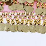 Max Velvet Dangling Gold Coins Belly Dancing Hip Skirt Scarf Wrap Belt Pink