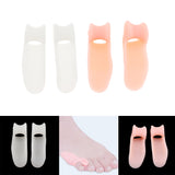 Max 1 Pair Little Toe Bunion Cushion Pain Toe Separators Gel Straighteners White