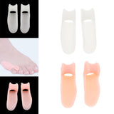 Max 1 Pair Little Toe Bunion Cushion Pain Toe Separators Gel Straighteners White