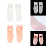 Max 1 Pair Little Toe Bunion Cushion Pain Toe Separators Gel Straighteners White