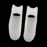 Max 1 Pair Little Toe Bunion Cushion Pain Toe Separators Gel Straighteners White