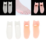 Max 1 Pair Little Toe Bunion Cushion Pain Toe Separators Gel Straighteners White